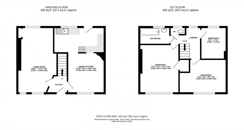Floorplan for Racefield Road, Knutsford