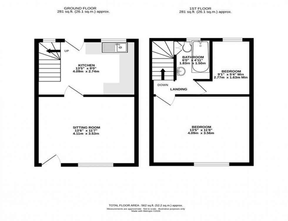 Floorplan for New Horwich Road, Whaley Bridge, High Peak