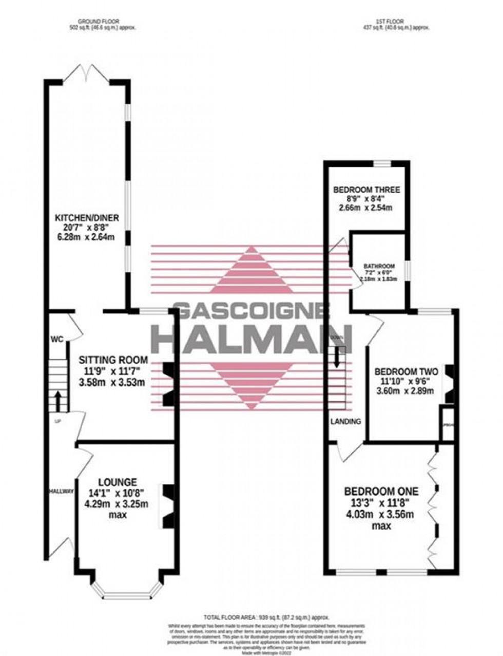 Floorplan for Belmont Road, Sale