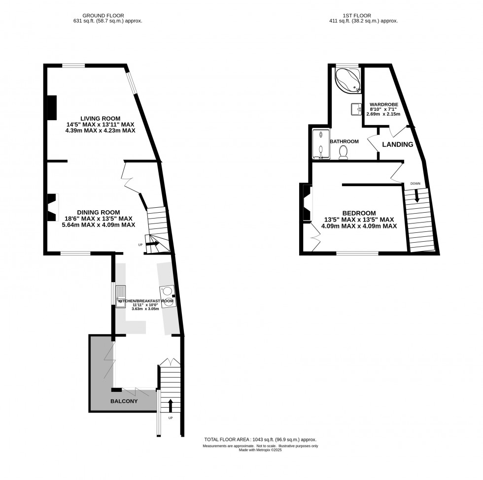 Floorplan for Princess Street, Knutsford