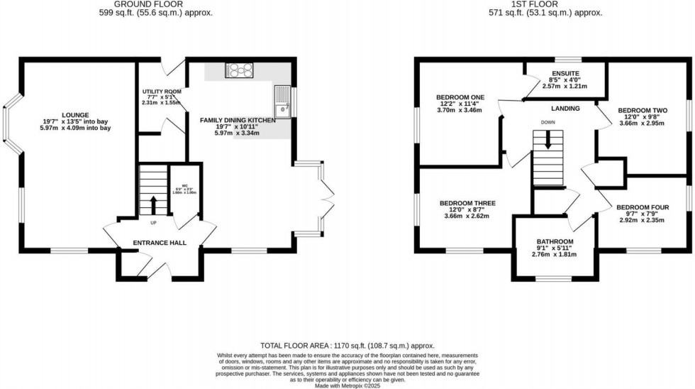 Floorplan for Tiverton Way, Tarporley