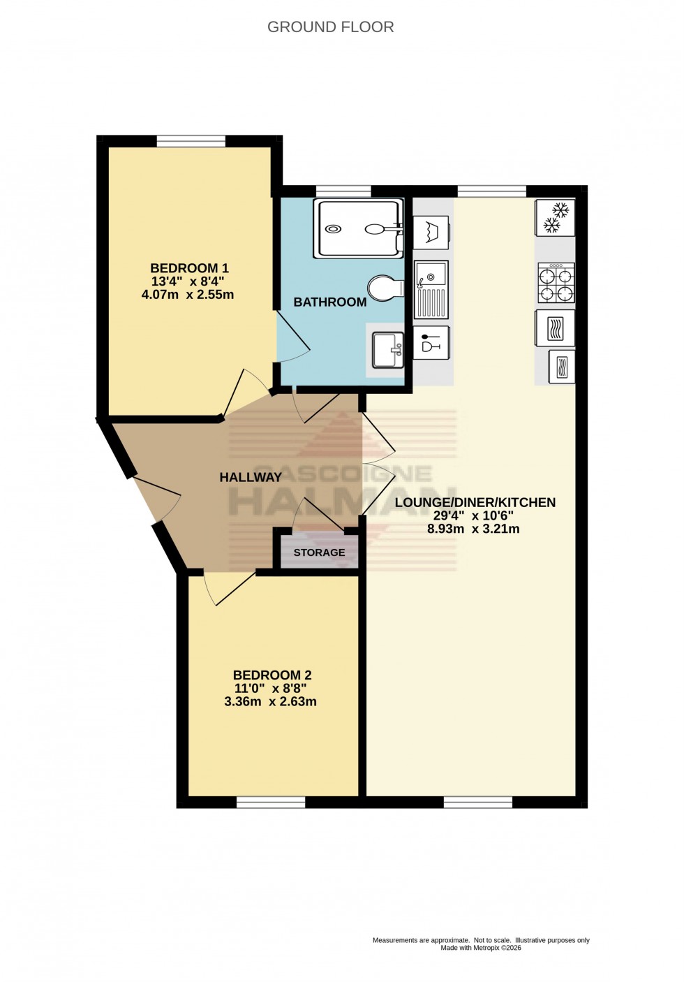 Floorplan for Samuel Wood Close, Glossop