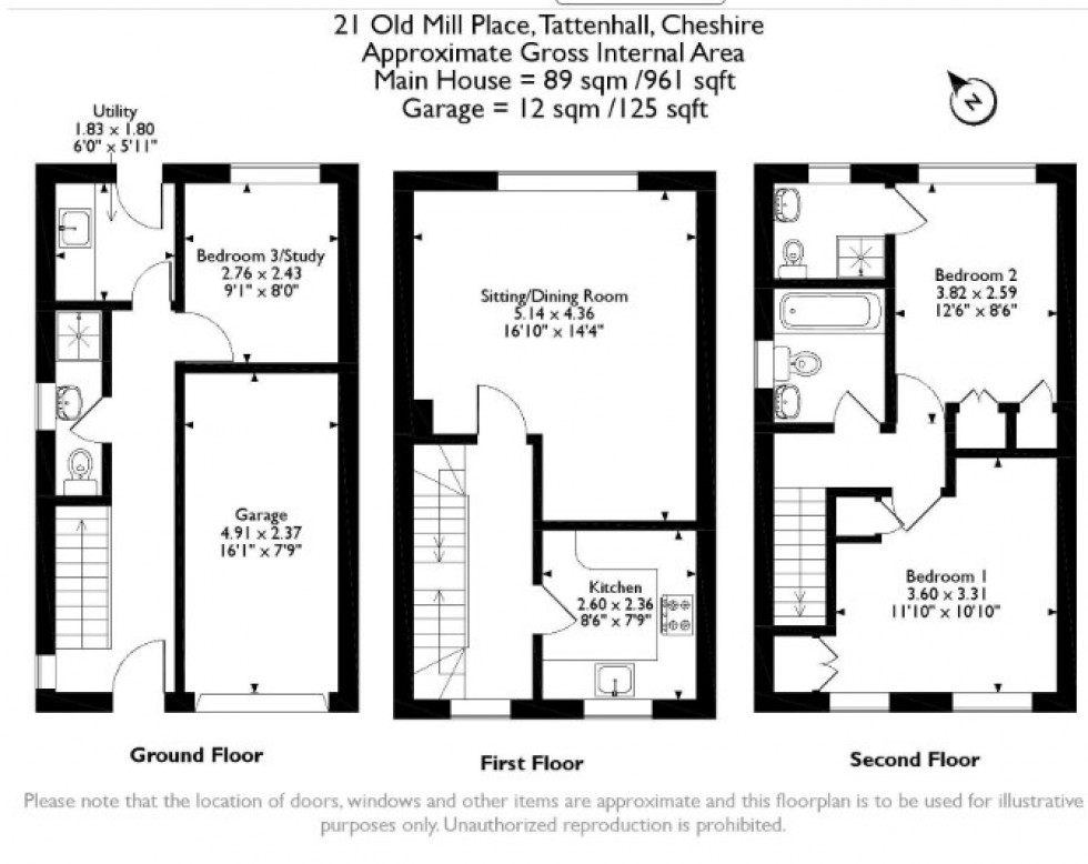 Floorplan for Old Mill Place, Tattenhall, Chester