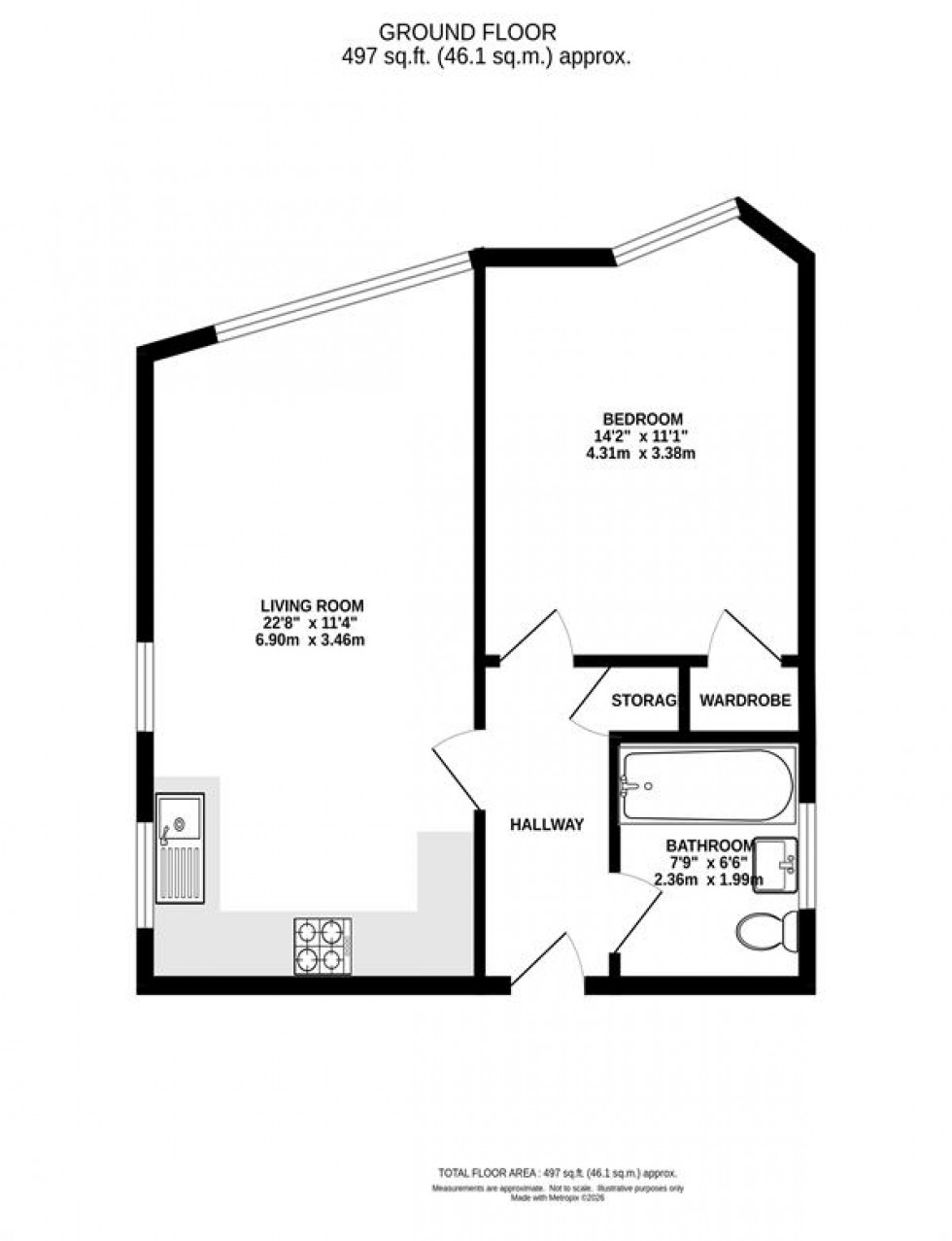 Floorplan for Heaton Moor Road, Stockport
