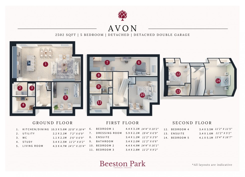 Floorplan for Beeston Park, Beeston, Tarporley