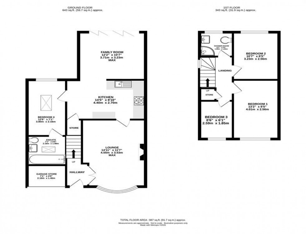 Floorplan for Rosewood Avenue, Heaton Mersey, Stockport