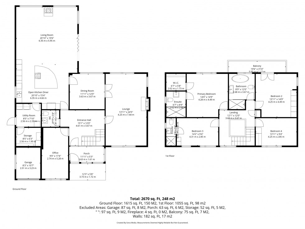 Floorplan for Blackhill Lane, Knutsford