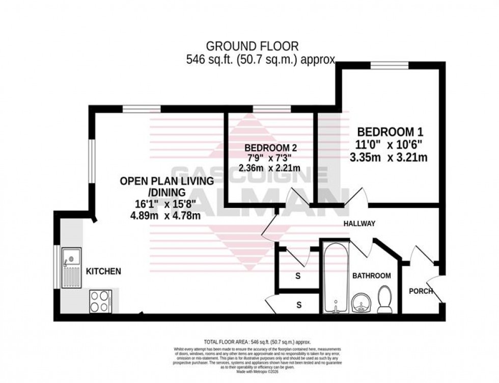 Floorplan for Downes Way, Manchester