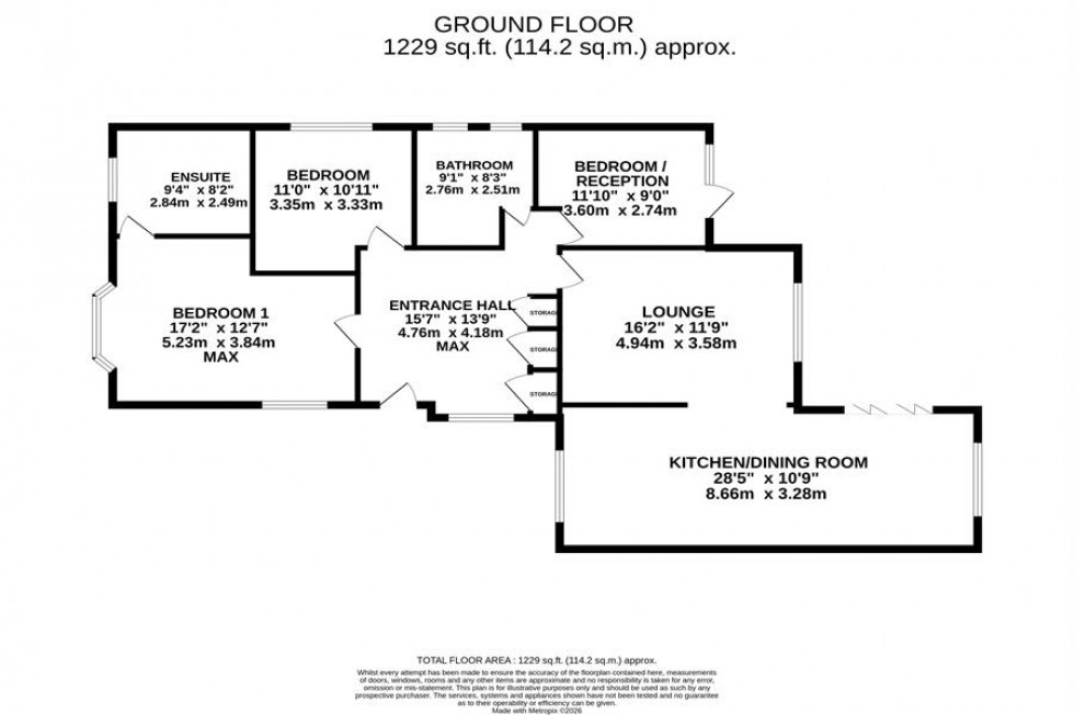 Floorplan for Mallard Crescent, Poynton