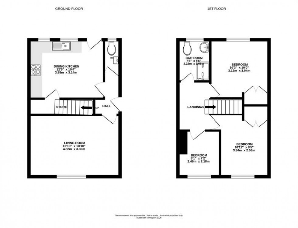Floorplan for New Street, New Mills, High Peak
