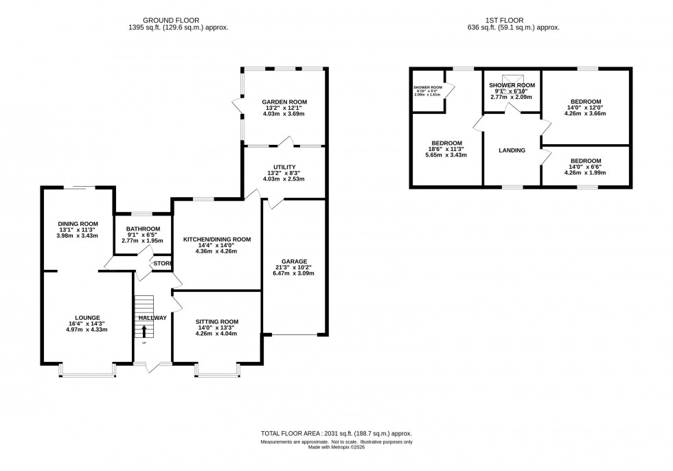 Floorplan for Cote Green Road, Marple Bridge, Stockport