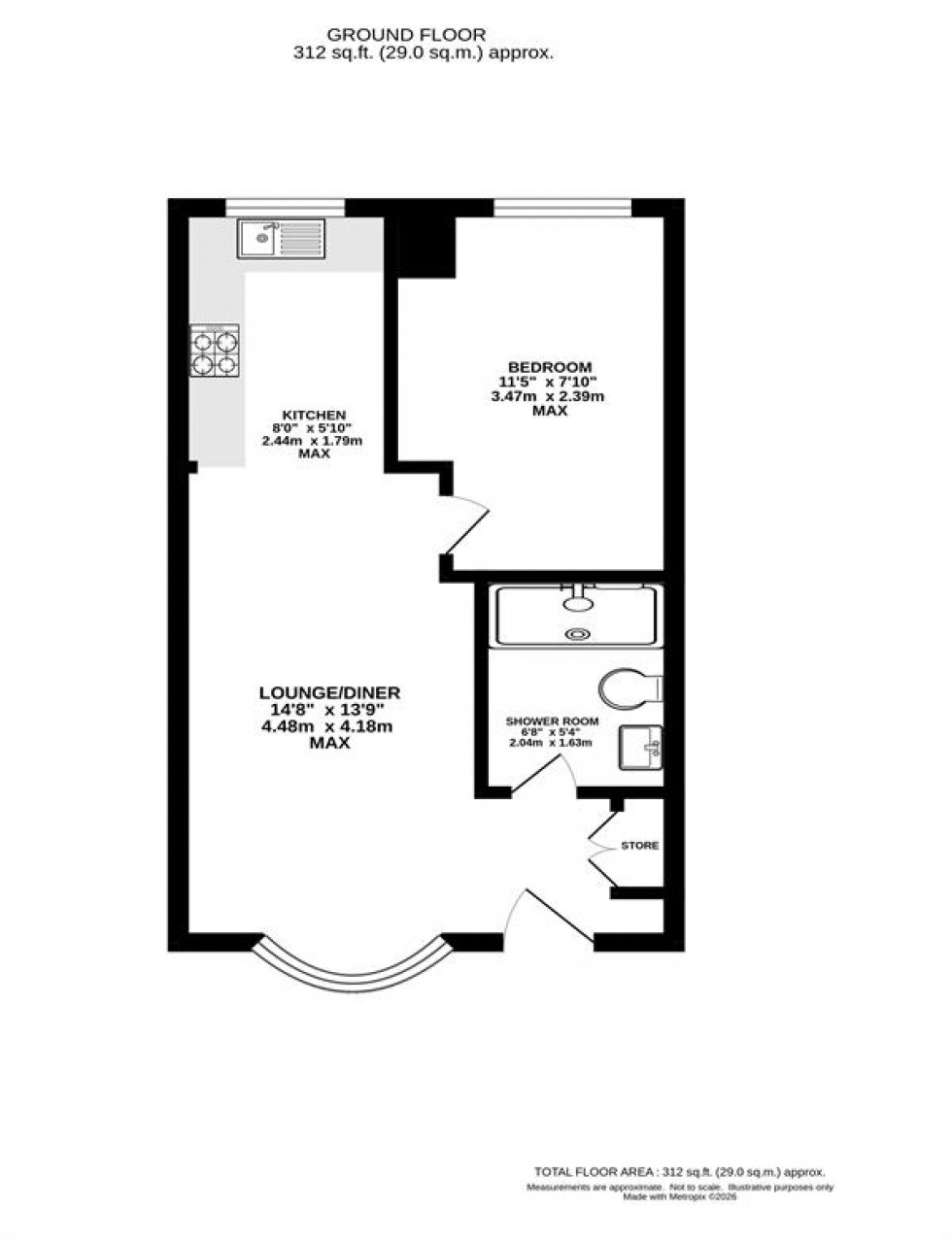 Floorplan for Kevin Court, Belgrave Crescent, Woodsmoor