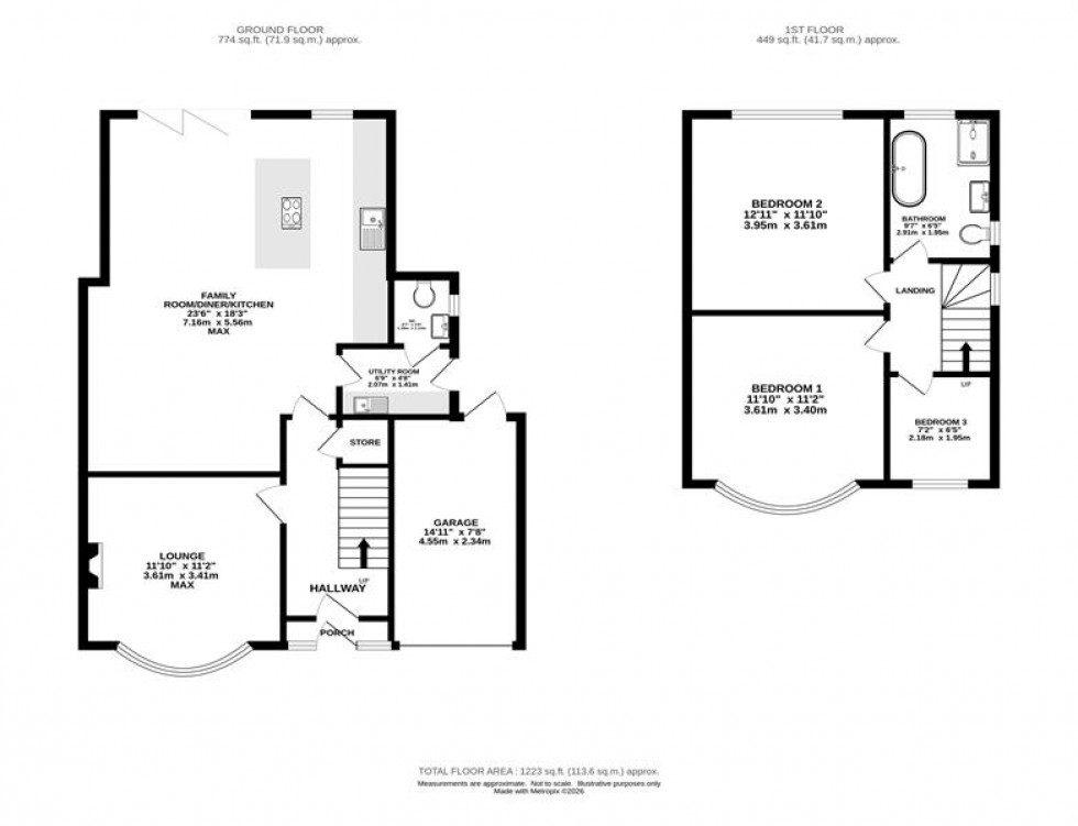 Floorplan for Mentone Road, Heaton Moor