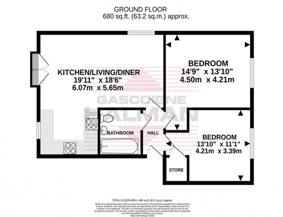 Floorplan for Wentworth Drive, Cheadle
