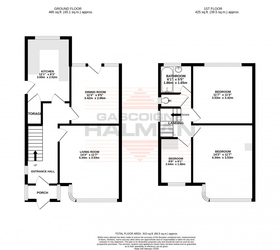 Floorplan for Blakemere Avenue, Sale