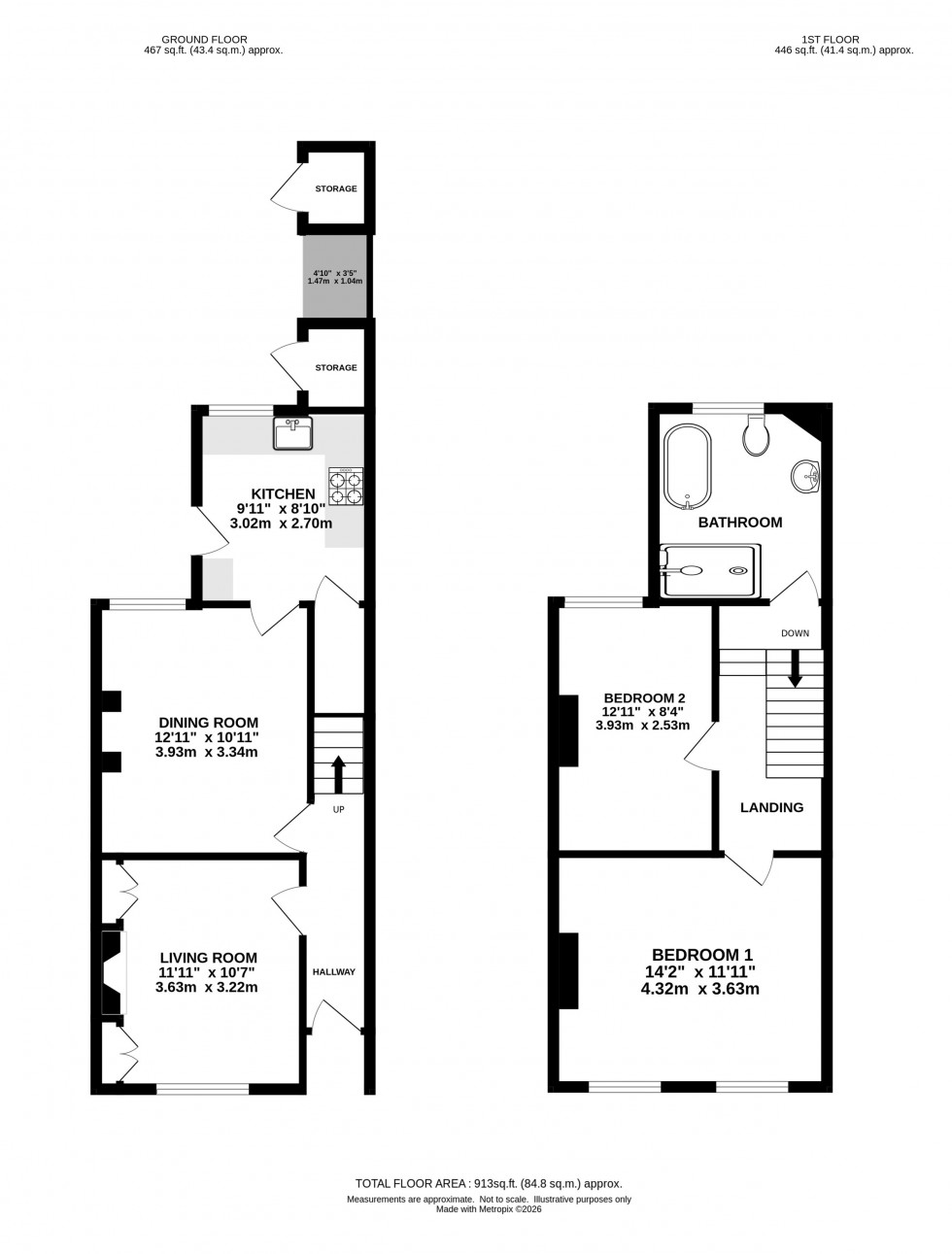 Floorplan for Hollow Lane, Knutsford