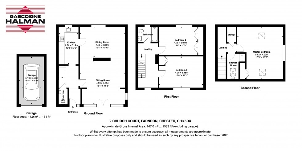 Floorplan for Farndon village centre barn conversion