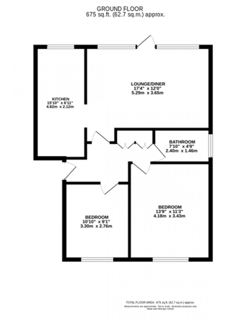 Floorplan for Brookside Court, Prestbury Road, Macclesfield