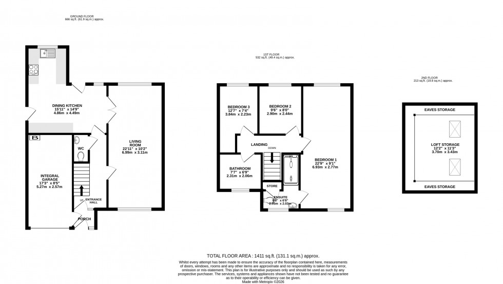 Floorplan for Marlow Drive, Handforth