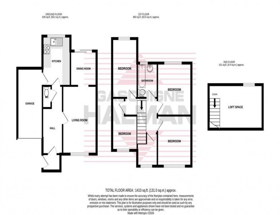 Floorplan for Baslow Drive, Heald Green, Stockport