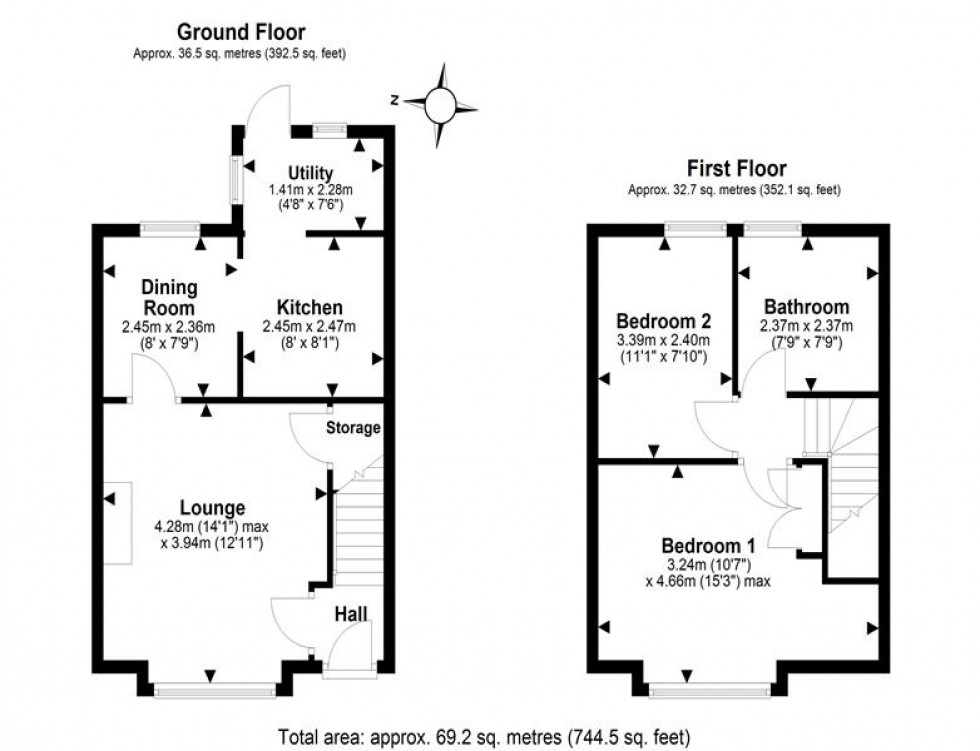Floorplan for Crosland Terrace, Helsby, Frodsham