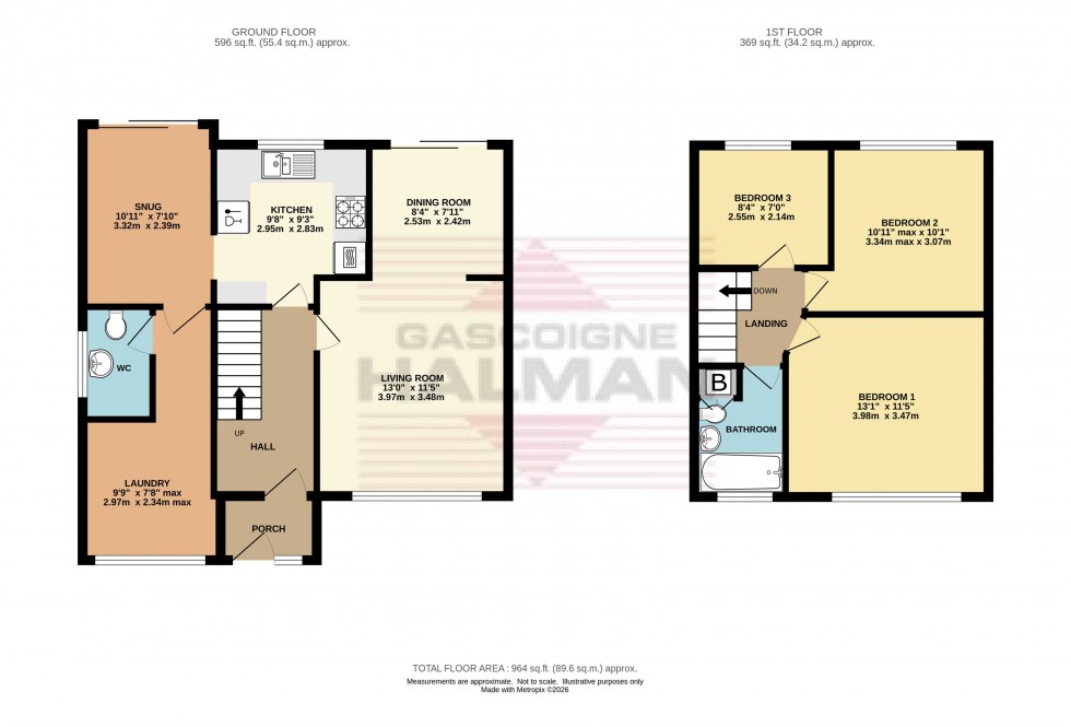 Floorplan for Lawnfold, Hadfield, Glossop