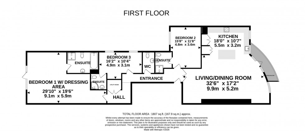 Floorplan for Apt 1 Cornhill, Park Road, Bowdon. Direct garden access.