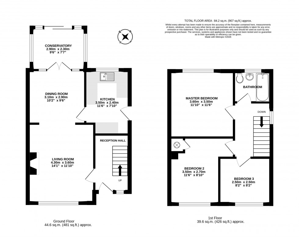Floorplan for Hunters Drive, Tarvin, Chester
