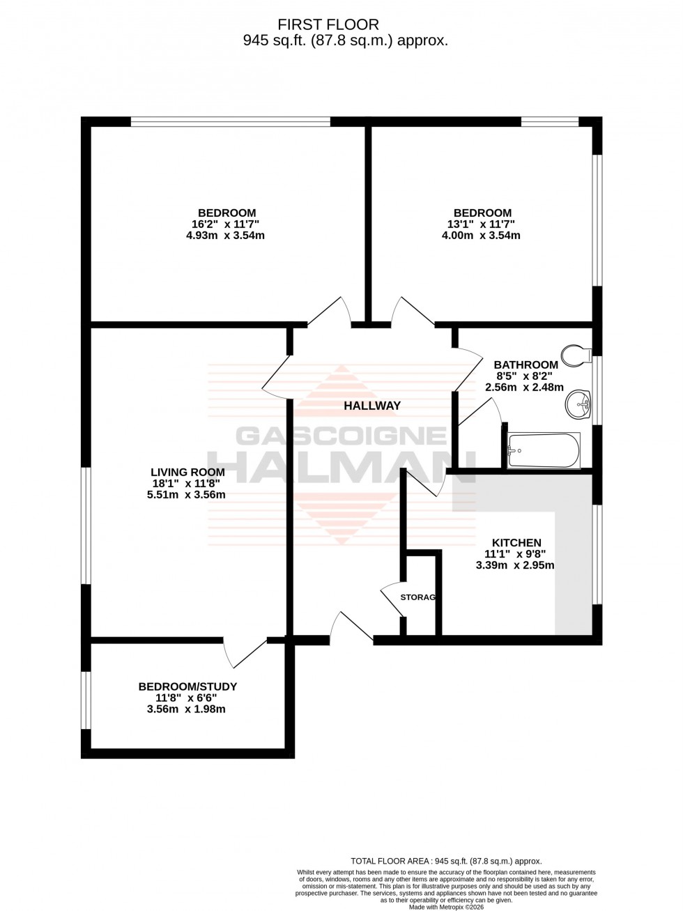 Floorplan for Harewood Court, Marsland Road, Sale