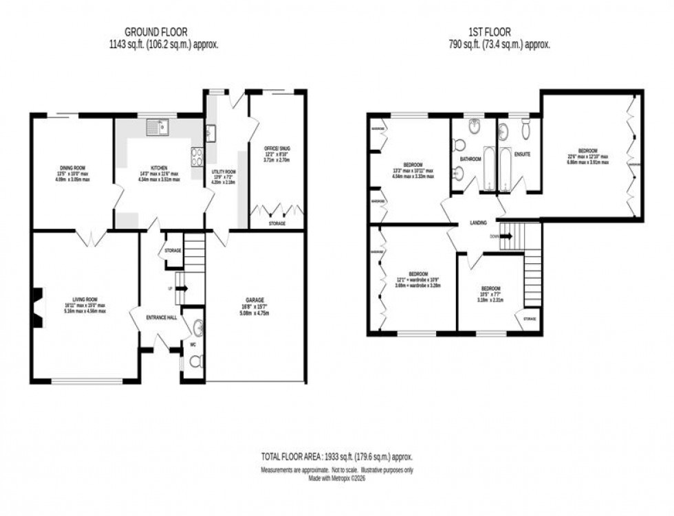Floorplan for Coniston Drive, Holmes Chapel