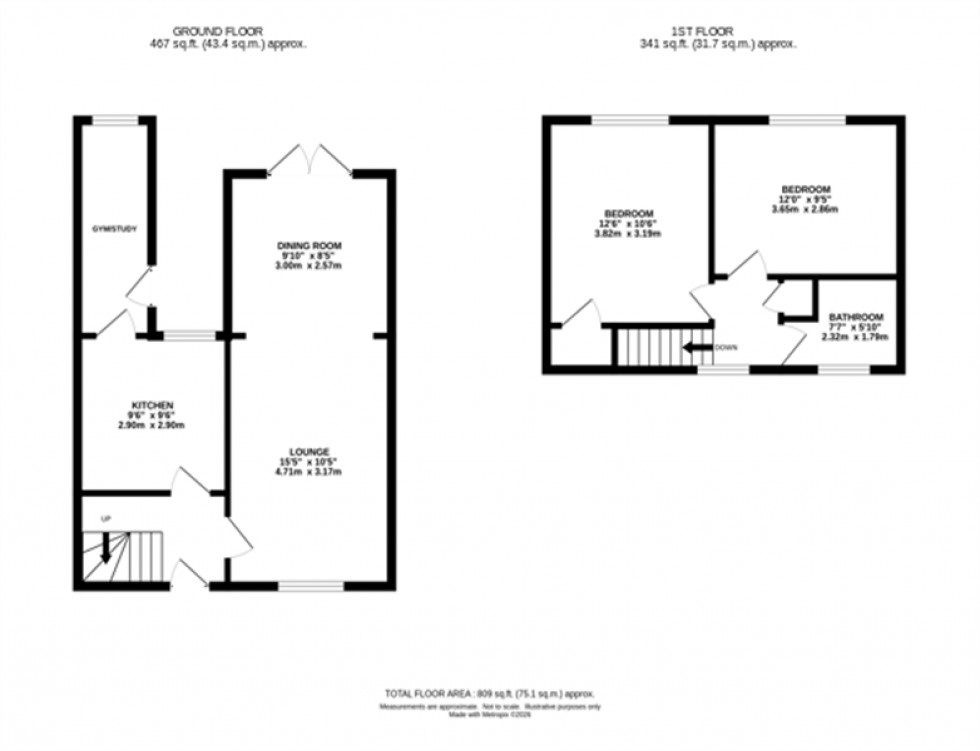Floorplan for Sherbourne Road Macclesfield