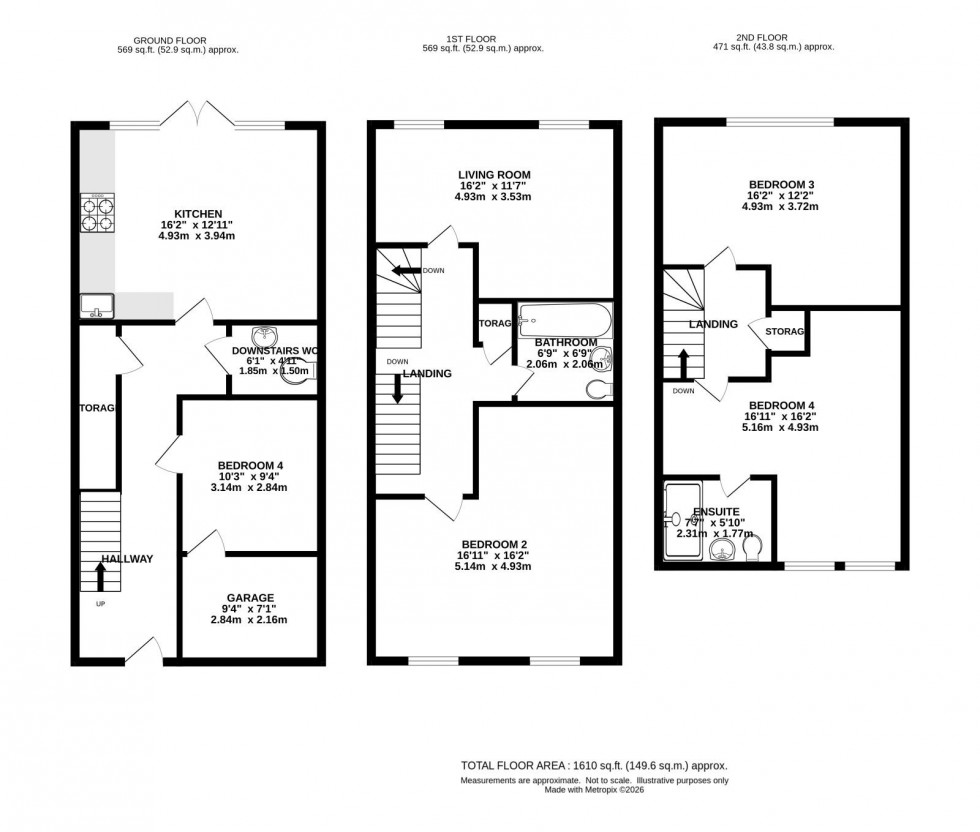Floorplan for Pennington Gardens, Cheadle