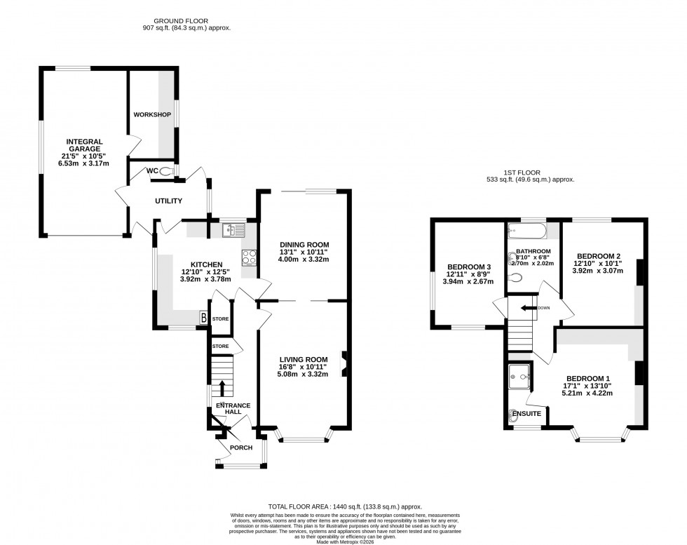 Floorplan for Buckingham Road, Wilmslow