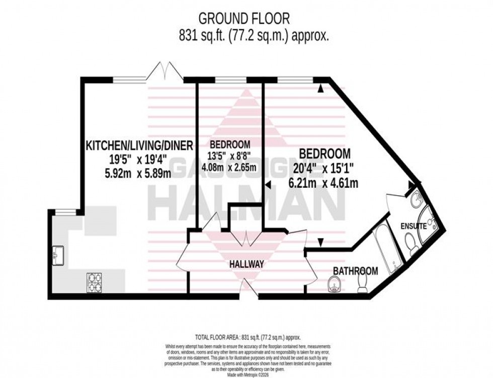 Floorplan for Moseley Road, Cheadle Hulme