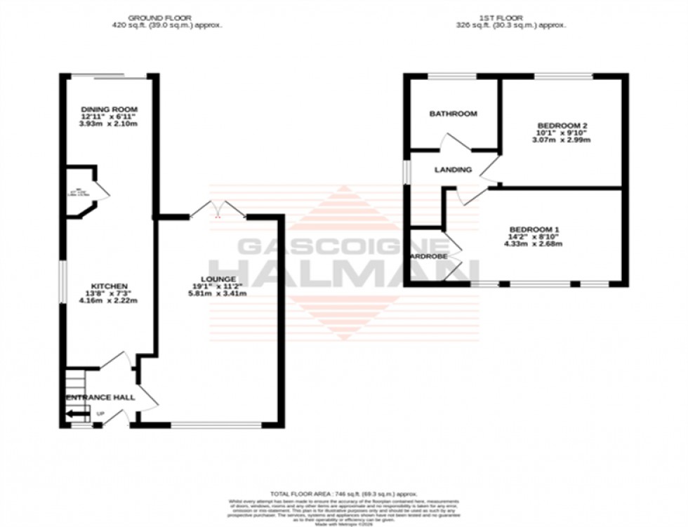Floorplan for Mere Close, Sale