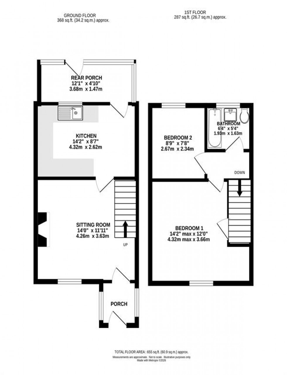 Floorplan for Buxton Road, Furness Vale, High Peak