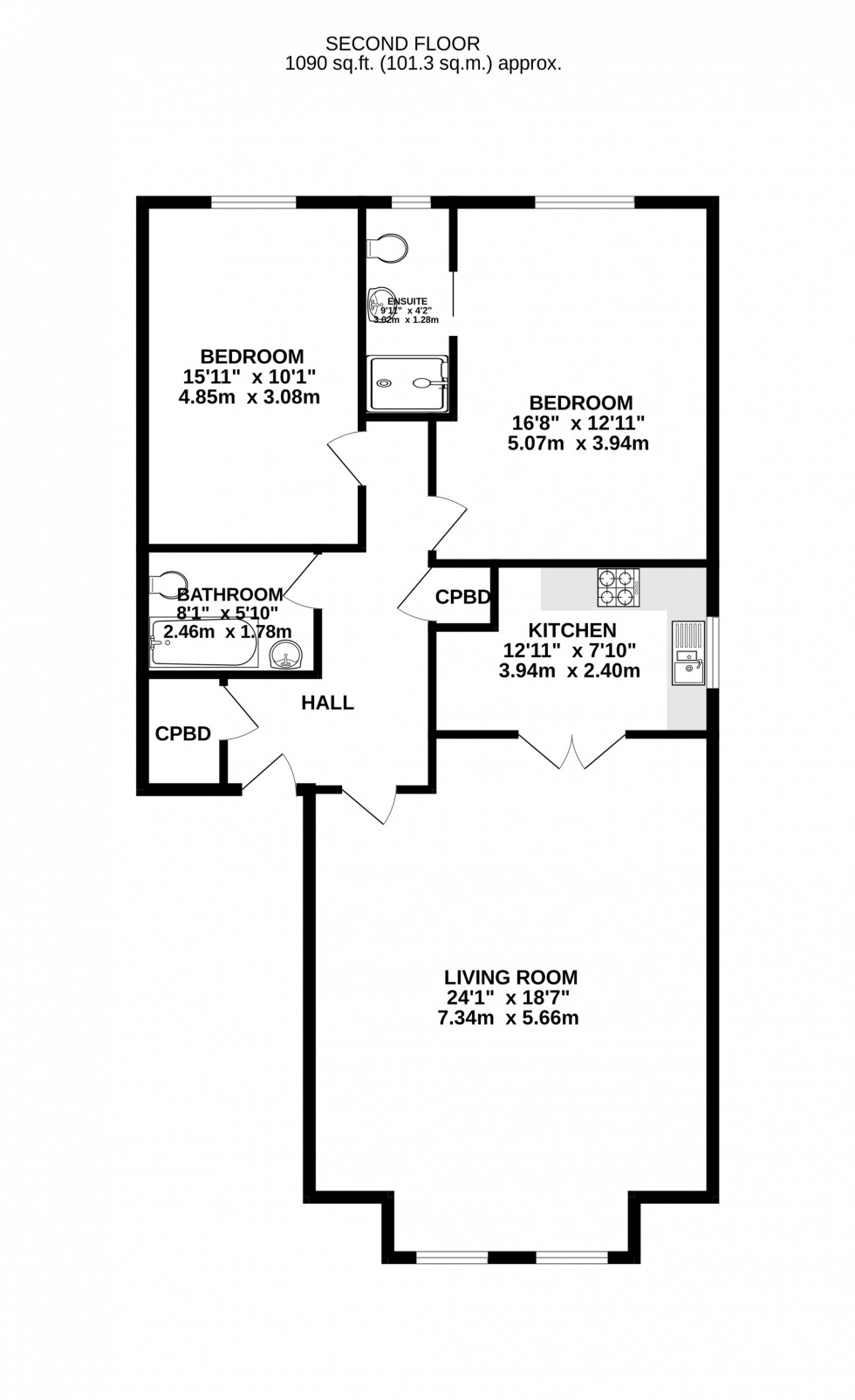 Floorplan for The Sidings, Chinley, High Peak