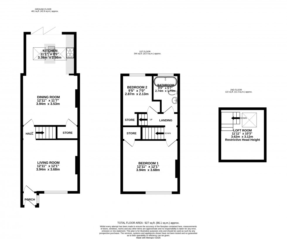 Floorplan for Nursery Lane, Wilmslow