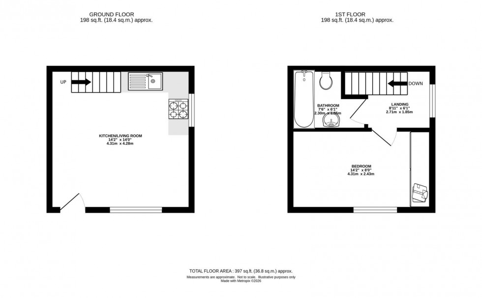 Floorplan for Bennett Street, Stockport