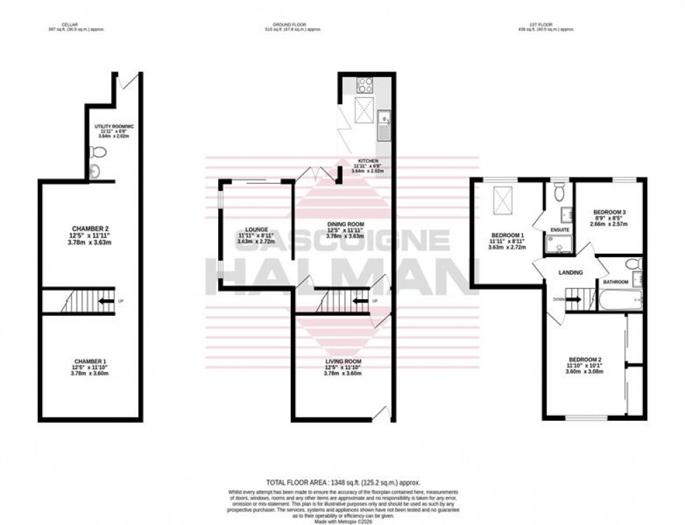 Floorplan for Ingleton Road, Stockport