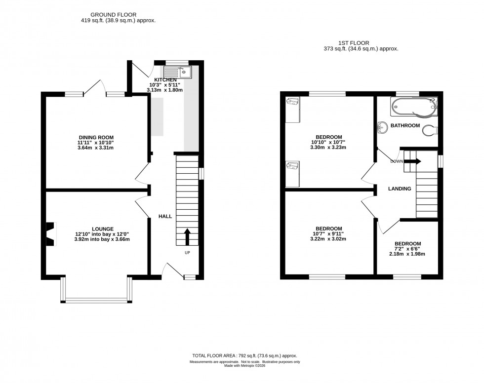Floorplan for Holmfield, Buxton