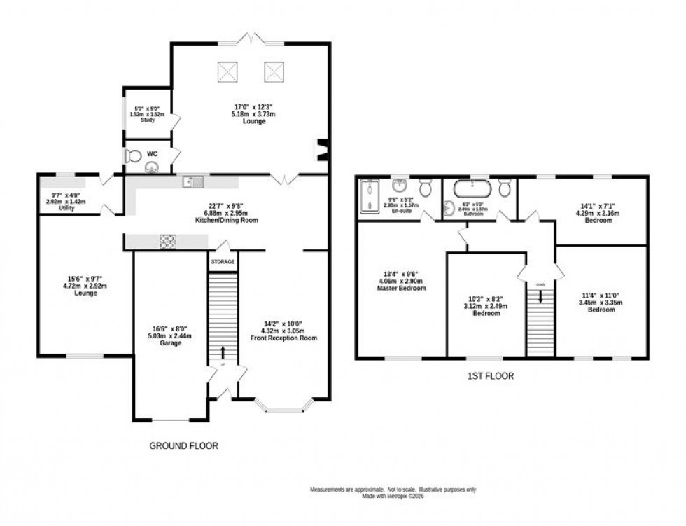 Floorplan for Woodthorn Close, Daresbury, Warrington