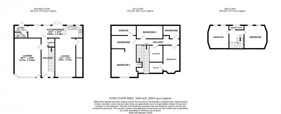 Floorplan for Turing Drive, Wilmslow