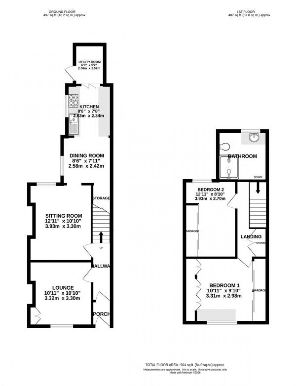 Floorplan for Alan Street, Northwich