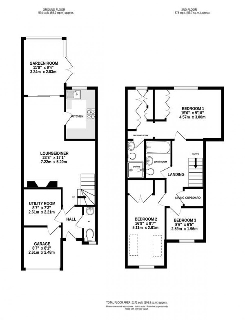 Floorplan for Beaver Close, Pickmere, Knutsford