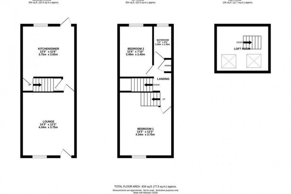 Floorplan for James Street, Macclesfield