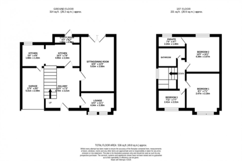 Floorplan for Racecourse Road, Wilmslow