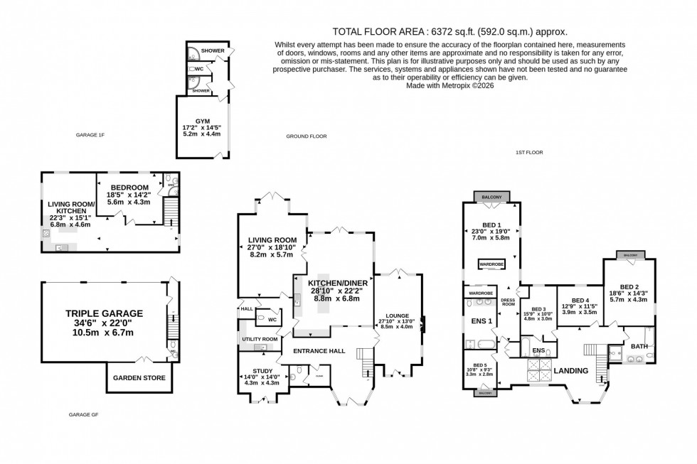 Floorplan for South Downs Road, Bowdon, WA14