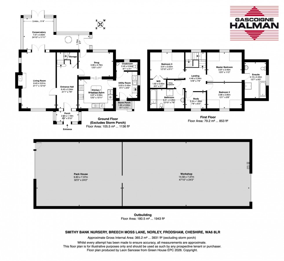 Floorplan for Breech Moss Lane, Norley, WA6