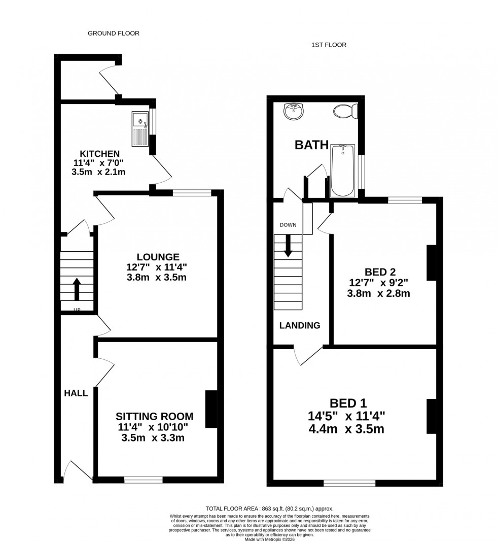 Floorplan for Bath Street, Altrincham, WA14